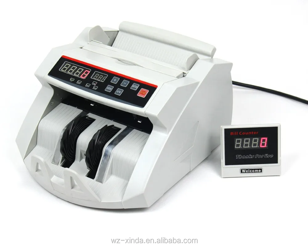 AB5800 AccuBANKER Bank Grade Batch Value Bill Counter AB5800 Money Counter Machine with Total Value Per Denomination Hopper Capacity 300 Bills & Counterfeit Detector MG UV 