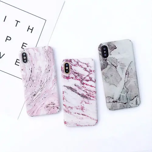 

Fashion Marble Art Stone Design Hard Phone Case For iPhone X 8 7 7 Plus 6s 6 Plus, Multi