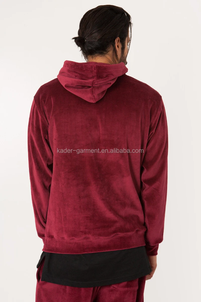 burgundy velour sweatsuit