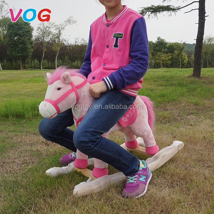 
Indoor kids amusement rides cute animal rocking horse saddles 