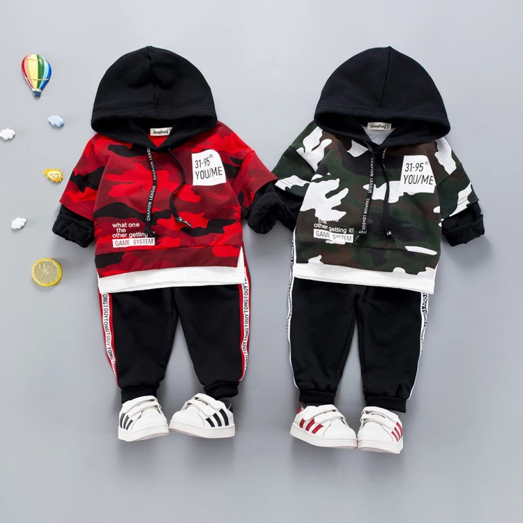 

Baby boys camo pattern hoodies and pants set children's boutique outfits toddler boy holiday clothing usa 2pcs set, 2 color for choose