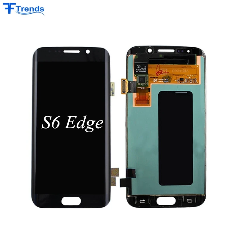 

Original AAA+++ for Samsung Galaxy S6 Edge Screen LCD Display Replacement Screen G925 G925F G925I G925P, White/dark blue/gold