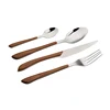 New arrival high grade Wood handle spoon fork table knife coffee spoon set stainless steel flatware set