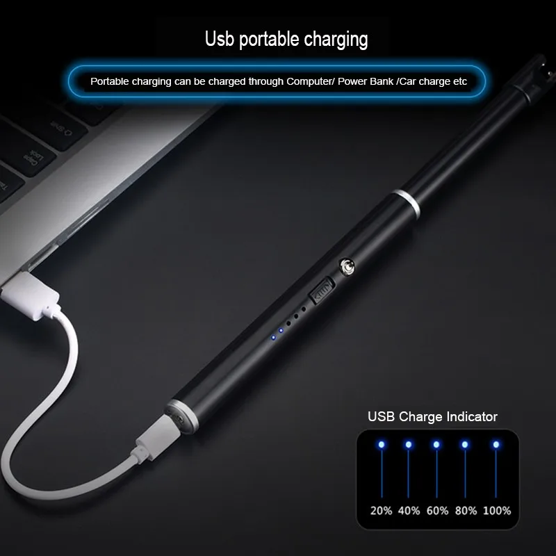 Camping Lighter Safety Lock Long Neck Usb Rechargeable