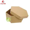 Eco-friendly Kraft Cardboard Gft Hexagon Shaped Box Made In China