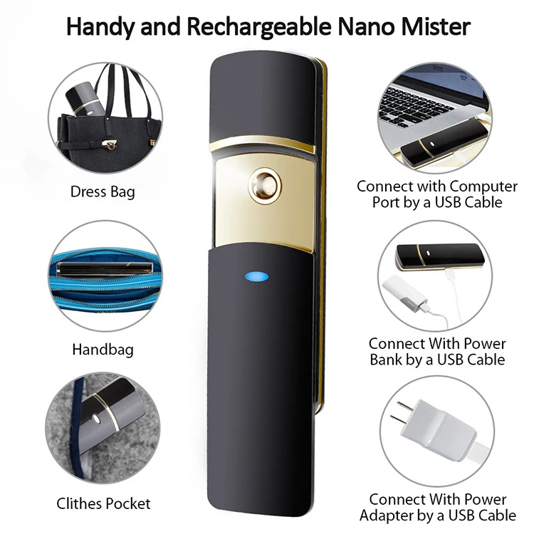 Portable Nano Face and Hair Steamer Handy Mist Machine