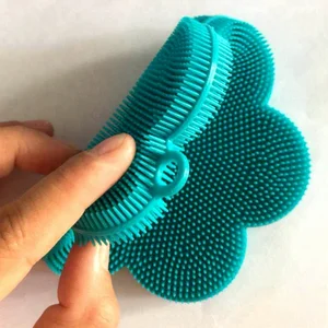 Image of Multipurpose Antibacterial Silicone Dish Scrubber Kitchen Sponge Brush
