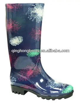 Ladies Funky Plastic Rain Boots Women 