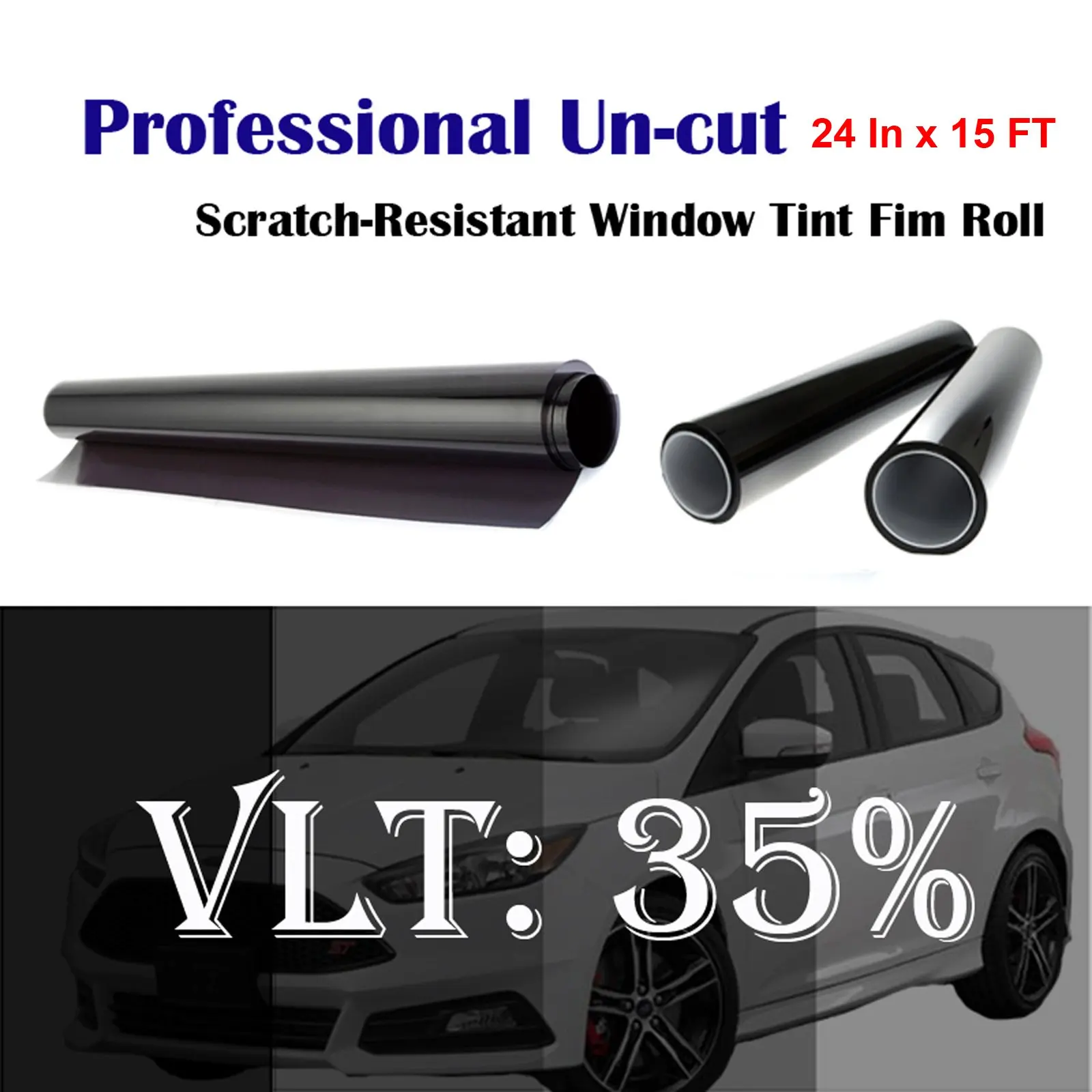 CAR WINDOW TINT FILM TINTING DARK BLACK SMOKE 15/% 76cm x 3M