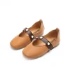 YY10316S 2019 British style new children simple nude shoes beautiful pearl girls shoes
