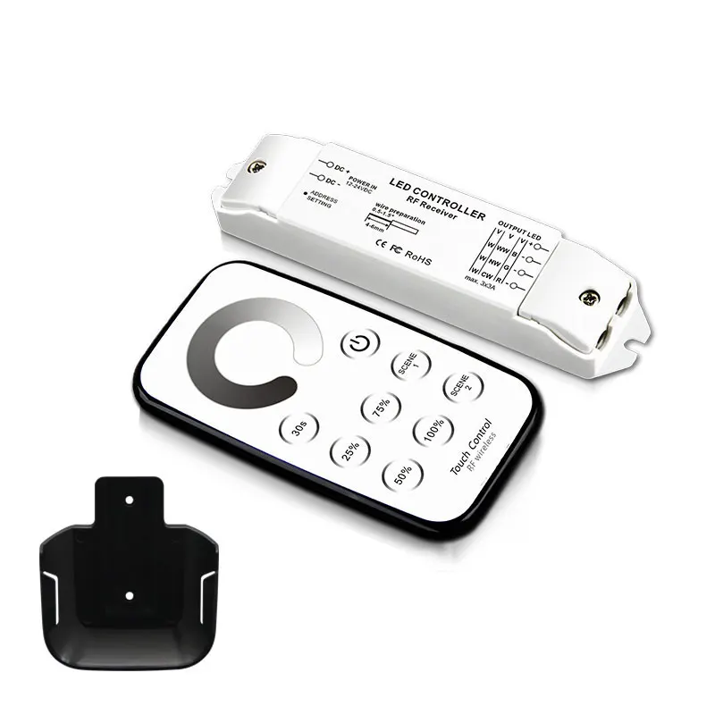 Tri-channel RF led slide dimmer 12V 24V mini touch screen light control switch mini dimmer for led strip
