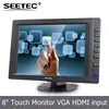 8 inch HDMI input small touchscreen monitor tv 12 volt vga lcd display with Linux OS support system