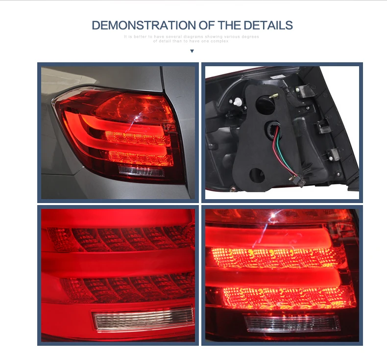 VLAND manufacturer for car taillight for HLD taillight 2008 2009 2010 2011 tail lamp with turn signal+reverse light