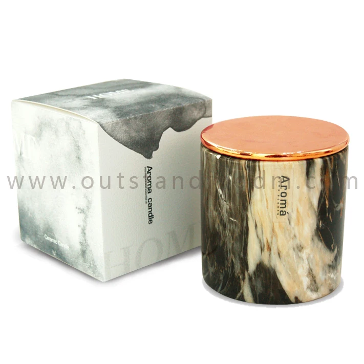 Professional Manufacturer Supply Ceramic Candles Cup Marble Finished ...