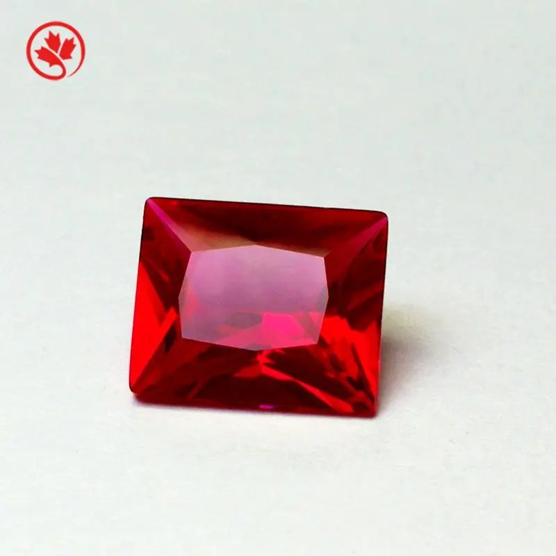 

Redleaf gems AAAAA factory price ruby 5# rectangle 4*6-10*12 mm ruby stone