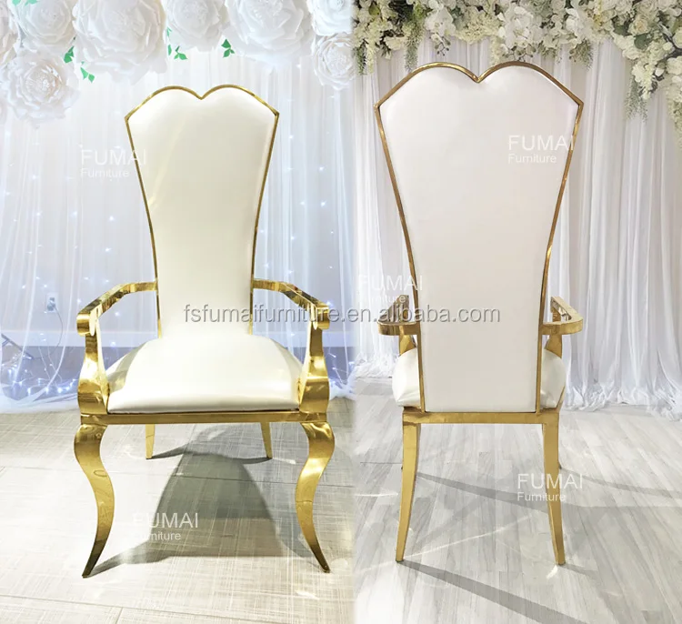 Commercial Furniture Stainless Steel Gold Bride And Groom Chairs Buy
