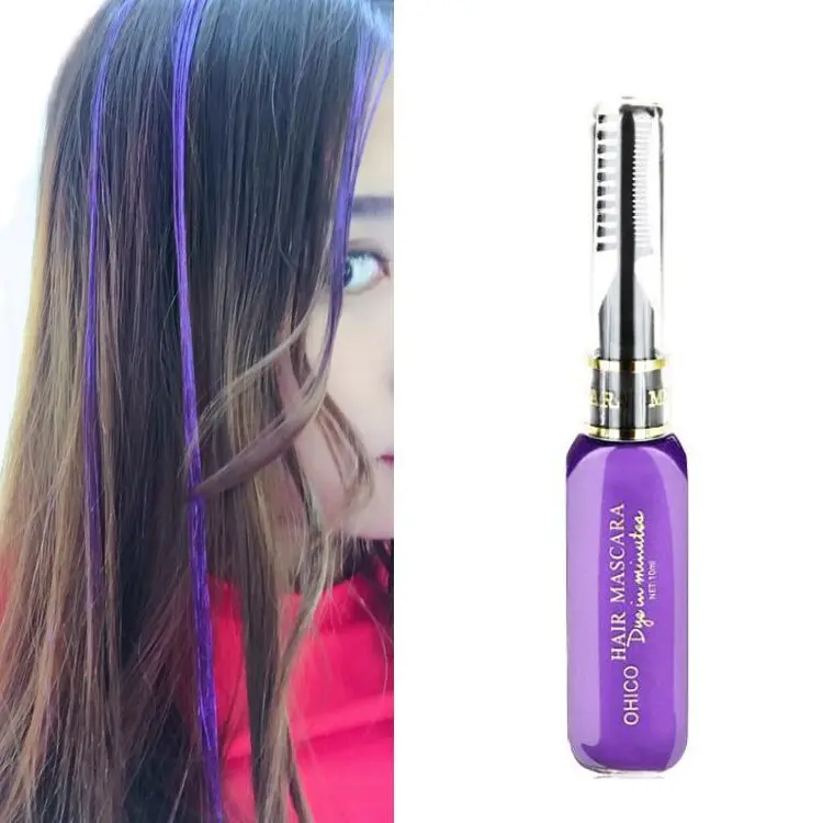 

One-off Hair Color Dye Temporary Non-toxic DIY Hair Color Mascara Washable One-time Hair Dye Crayons, Green, blue, purple, pink