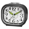 Old people market silence big bell sound square plastic quartz alarm clock belong to houseware product series