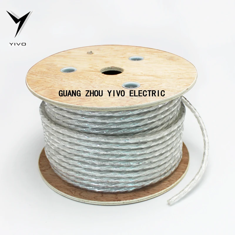 

Hi-end Wholesales DIY 8N Copper LITON 2 core Silver Audio Shielded Cable, As picture