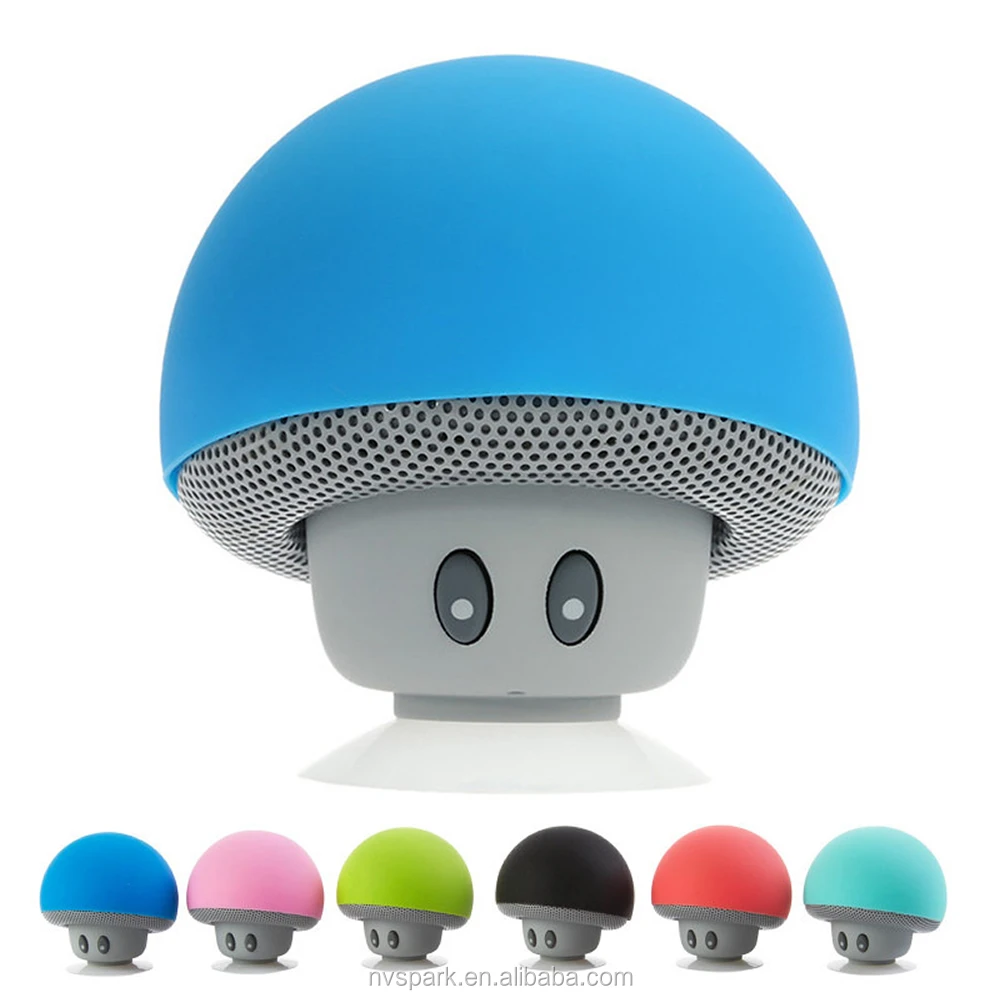 

Good Promotion Cute Fasion Mini Mushroom Portable Bluetooth Speaker 2019 With Sucker, Colorful
