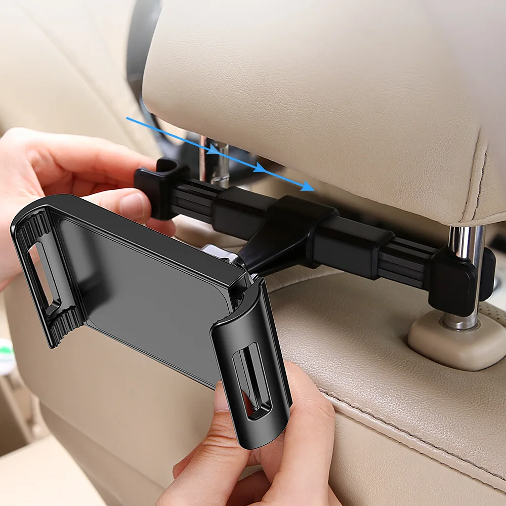 

RAXFLY Anti Slip 360 Rotation Universal Car Backseat Stand Tablet Phone Holder For iPad, Black