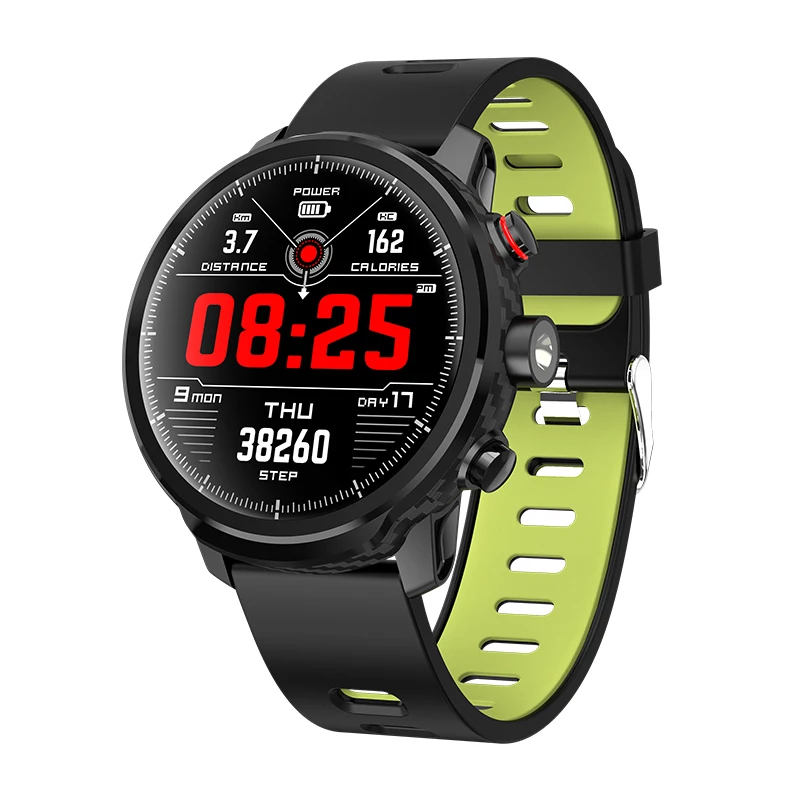 

2018 new product full touch round screen waterproof with torchlight smart watch y1
