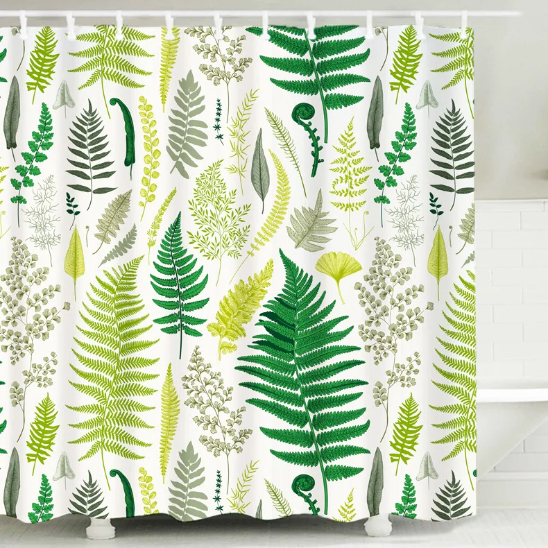 

Modern Shower Curtain Set Waterproof Polyester Print Hotel Shower Curtain