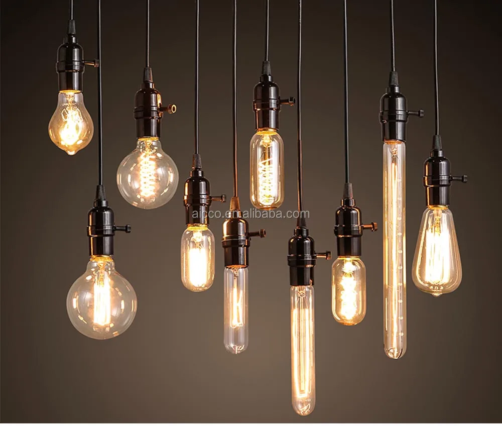 Decorative Hanging Pendant Light Vintage Industrial Loft Edison Bulb ...