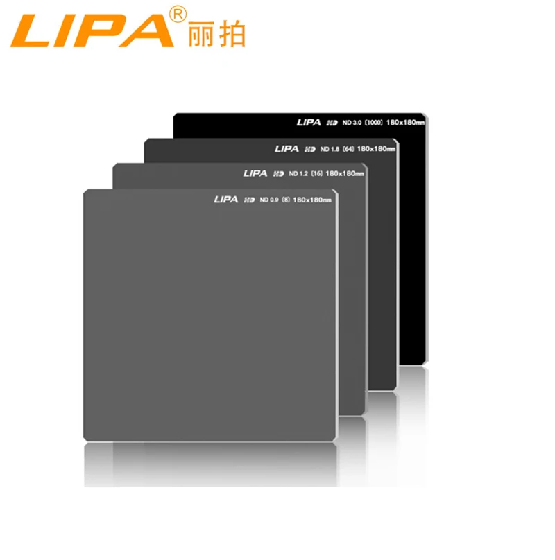 

LIPA 100*100mm shock resistant ND64 Square Neutral Density Filter, Grey