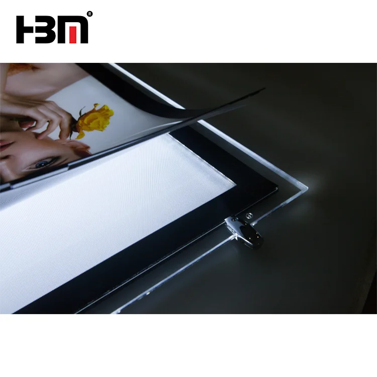 slim LED window displays acrylic photo frame light box A4 A3 A2 A1 hanging crystal light box