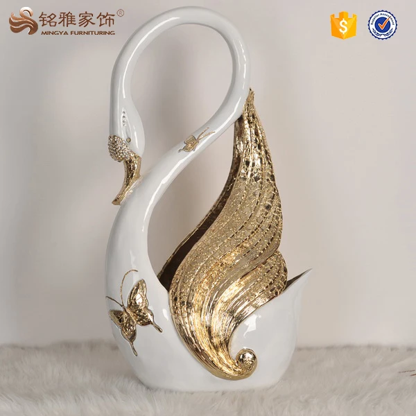 

Resin crafts big swan statue for home interior decoration, Rose gold,silver