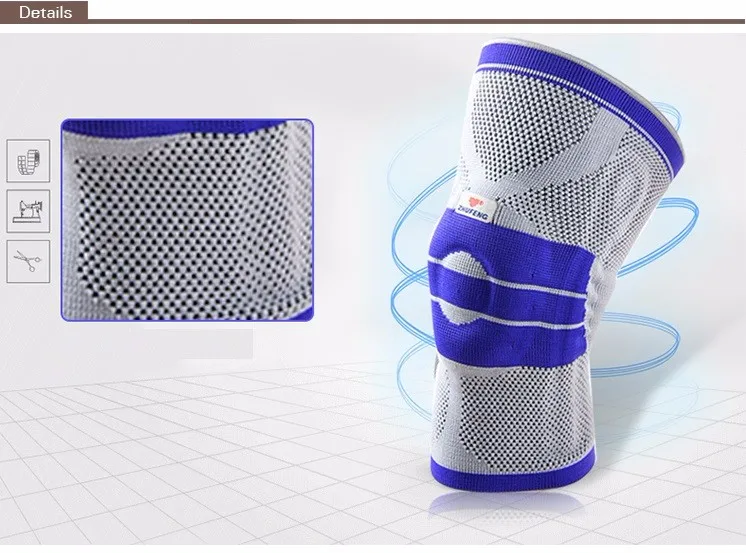 Wholesale Breathable Silicon Knee Support Belt And Knee Brace