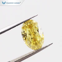 

Tianyu Gems 8*12mm Oval Modified Brilliant Crushed Ice Cut Synthetic Yellow Moissanite Price Per Carat