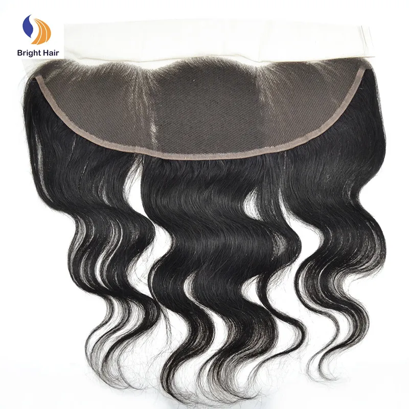 

cheap pre plucked brazilian human hair ear to ear transparent swiss lace closures frontal with baby hair, Black