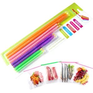 Image of 8PCS Plastic Kitchen Bag Clip Seal Stick Storage Bar Storage Bag Household Sealer Clamp Snack Fresh Food Rod Clip