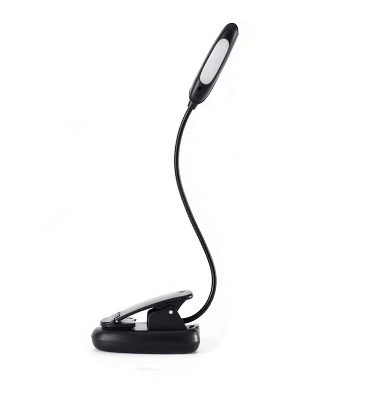 
7 LED reading Light with 9 Level Warm Cool White Brightness USB Rechargeable Eye Care Clip on book light for children 