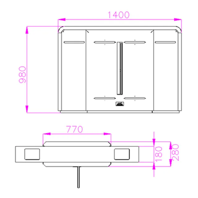 Speed Flap Barrier Gate with Facial Recognition Access Control System