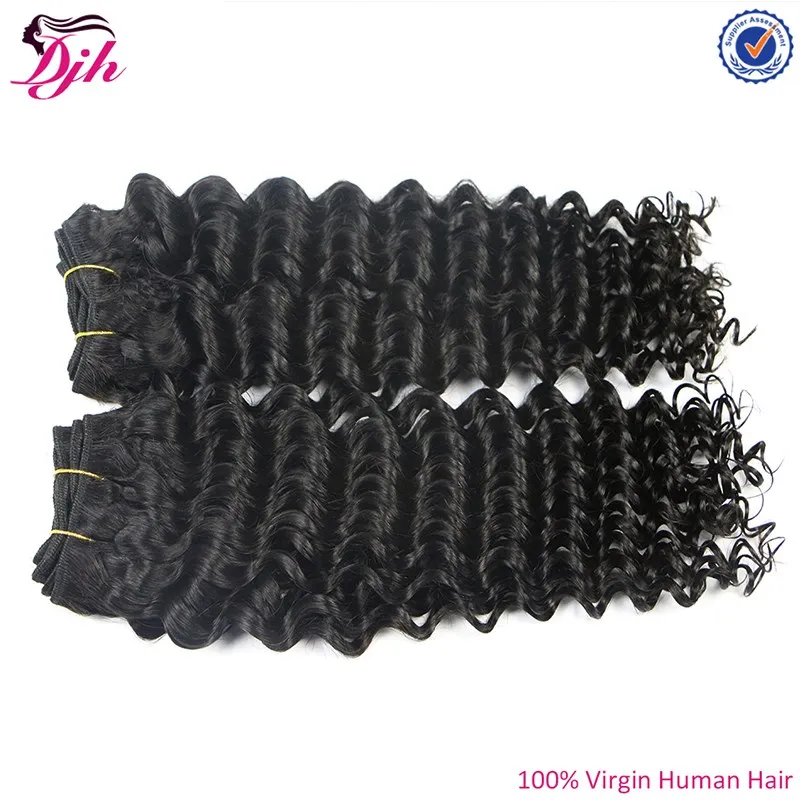 hot sale top quality deep wave brazilian virgin hair from dijun factory