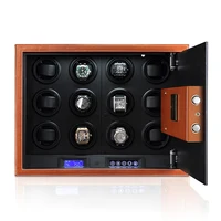 

2019 new automatic motor mabuchi microfiber leather led touch screen safe box watch winder