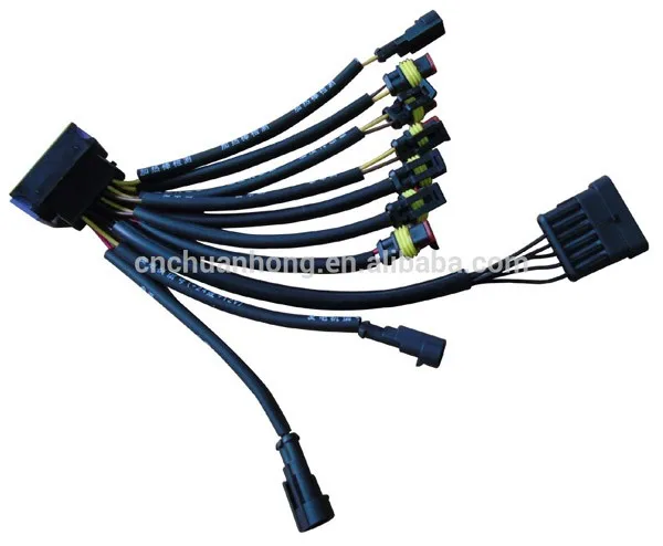 Auto Car Engine Control Unit 24 Way Ecu Connector Wiring Harness - Buy