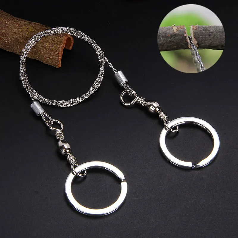 

KongBo Outdoor Emergency Diamond Stainless Steel Rope Chain Survival Wire Saw For Wood, Steel color