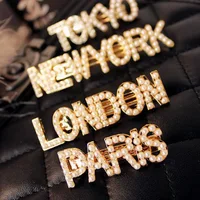 

LONDON NEWYORK city word hair clip pearl hair barrettes fashion clip hair accessories head jewelry wholesale(EJ1639)