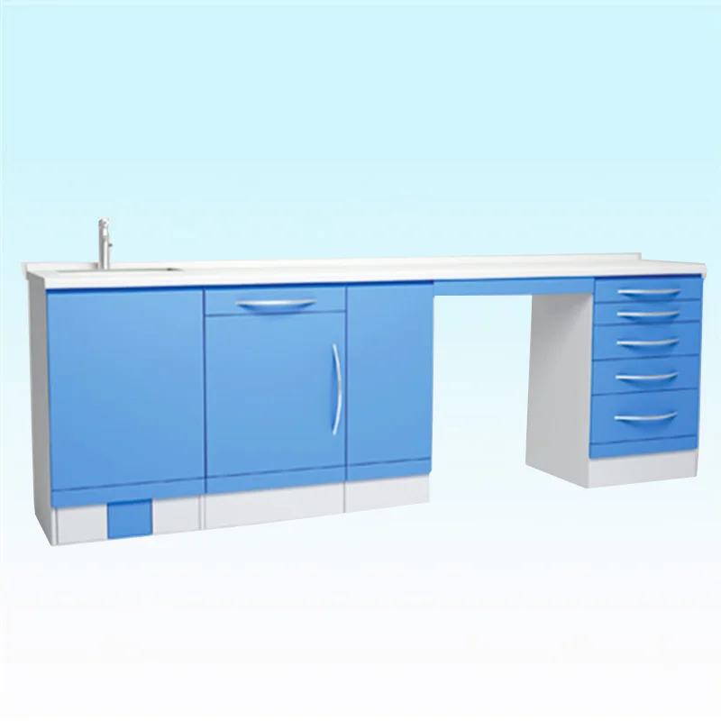 Clinical Combo Corner Cabinet With Drawers And Sink For Dental Or