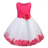 Kids Infant Girl Flower Petals Dress Children Bridesmaid Toddler Elegant Dress Pageant Vestido Infantil Tulle Dress