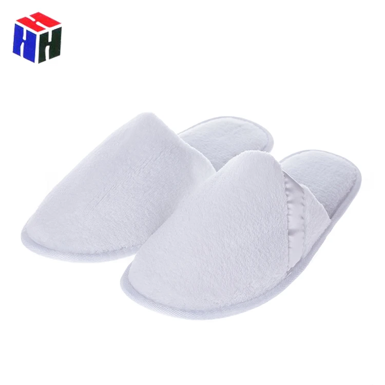 Custom Logo Hotel Disposable Slippers Wholesale Terry Cloth Spa Slipper
