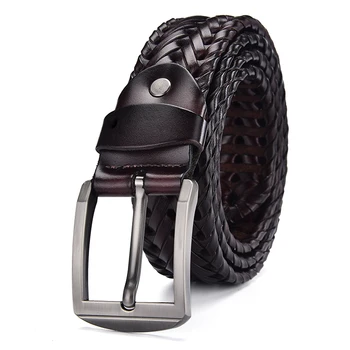 Cowhide Genuine Leather Belts Men's Western Braided Leather - Buy ...
