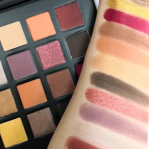 Custom Logo Makeup Palette Private Label 16 Colors Eyeshadow Matte Shimmer Warm Eyeshadow with Your Brand