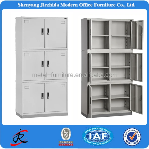 Steel Storage Locker Office Home Filling Cabinet Cupboard Wardrobe Shelves Doors