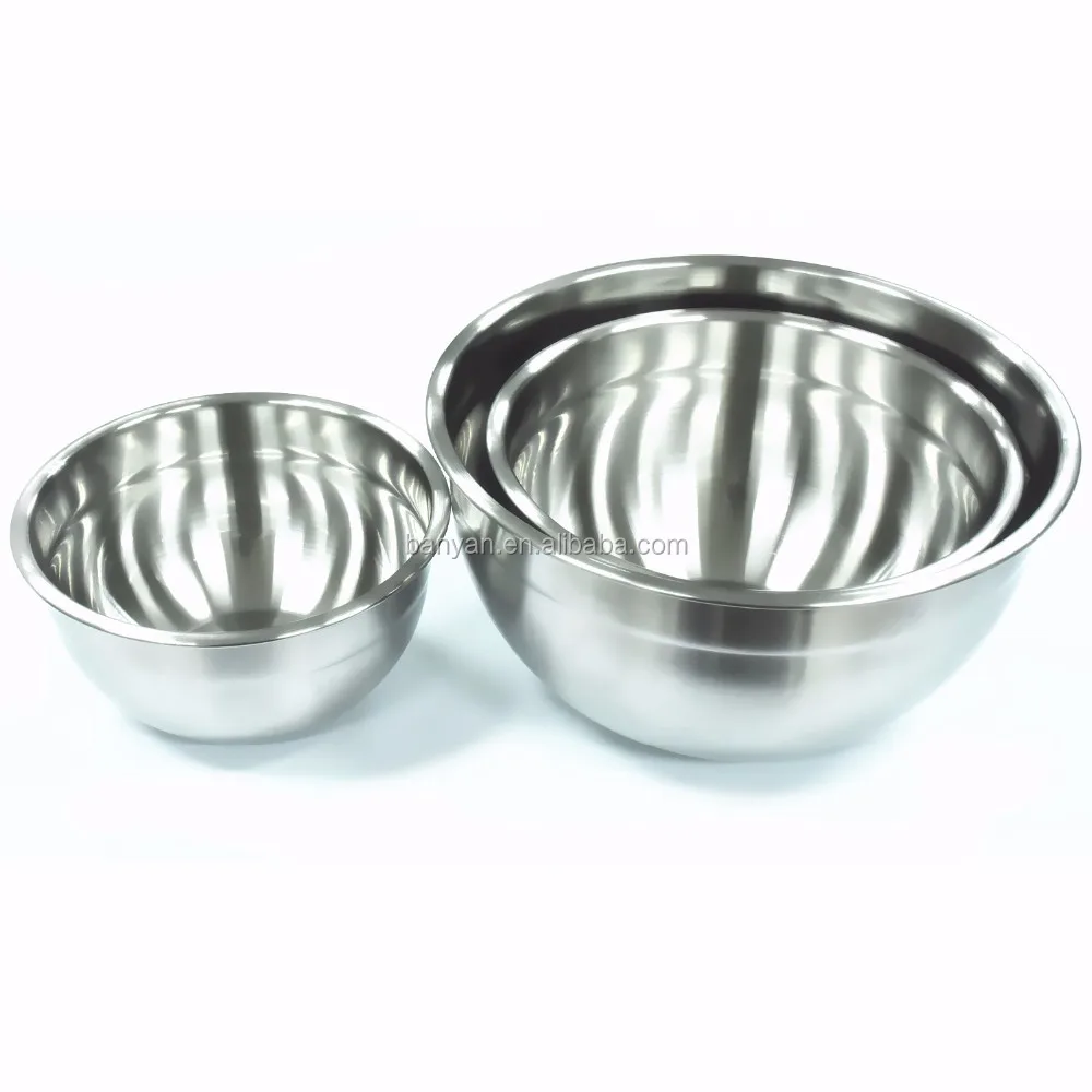 Green Lids Stainless Steel Mixing Bowls Set Of 3 With Rubber Bottom And