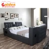 Double Bed Designs in Wood Furniture with LED Lights